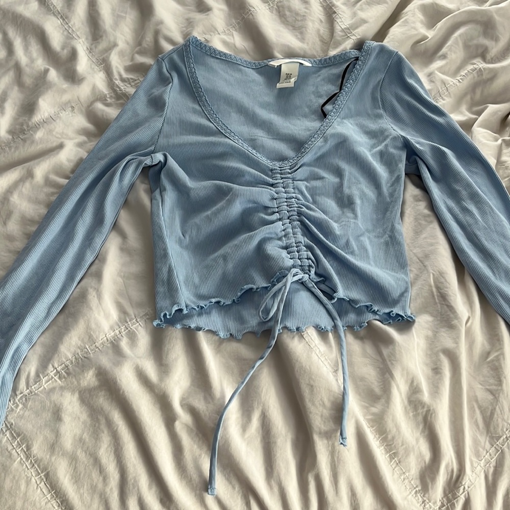 blue H&M long sleeve shirt
